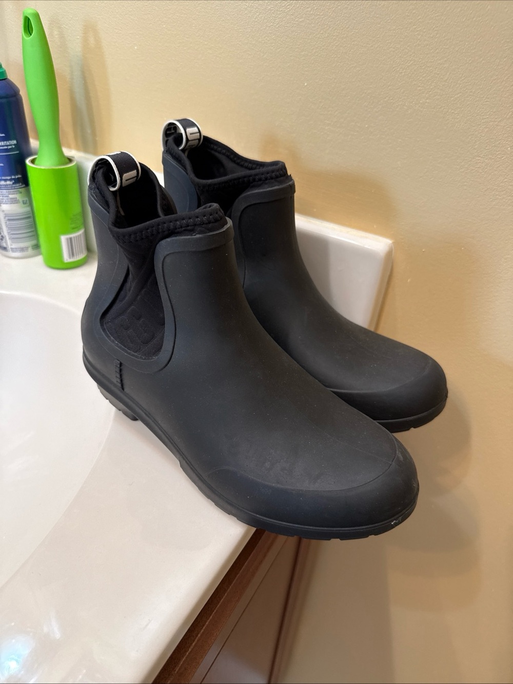 UGG Men's Black Chelsea Waterproof Rain Boots